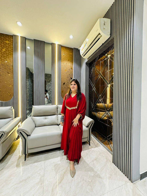 Red Kaftan Gown